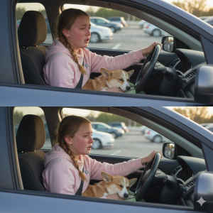 Cop pulls over 12 year old girl, driving her dying puppy