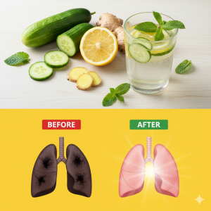 “Detox Your Lungs Naturally with Lemon, Ginger, Cucumber & Mint”